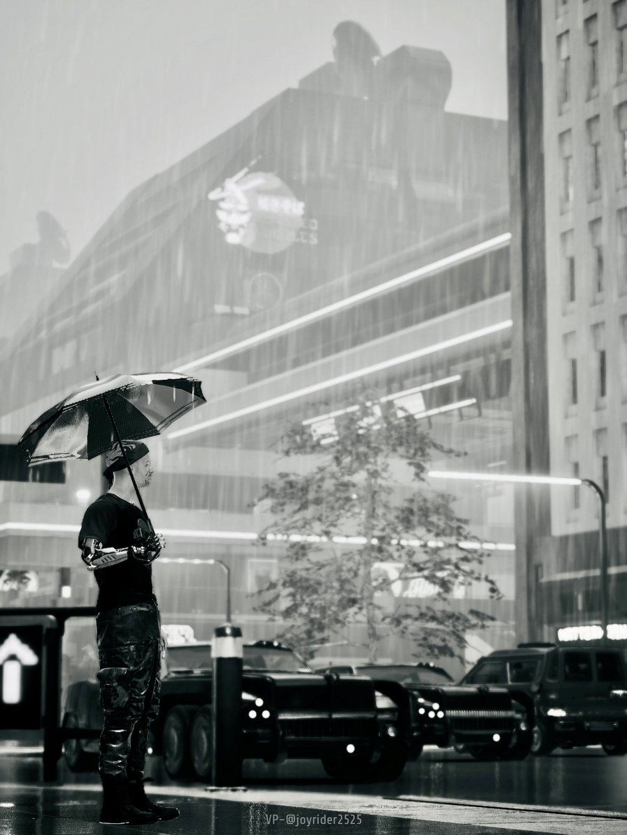 Joyrider2525's tweet photo. #RainyThursday
#Cyberpunk2077
#ใตใคใใผใใณใฏ2077
#VirtualPotography https://t.co/gs3QPrs20W