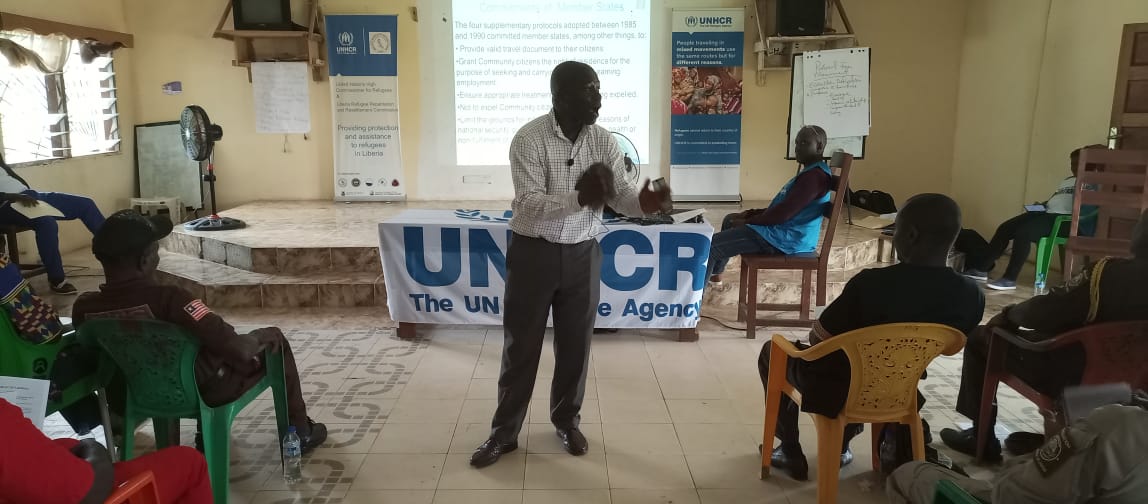UnhcrLiberia's tweet photo. To enhance protection for the ex-Ivorian refugees and advocate for freedom of movement, @UnhcrLiberia organized a one day refresher training for local authorities and security apparatus in Grand Gedeh County. District Commissioners, LIS, Police, Civil Society... attended. https://t.co/SvJ0GTBzmh