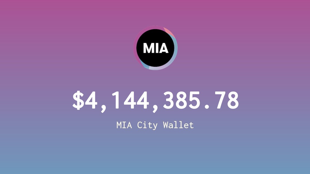 MiamiCoin City Wallet tweet media