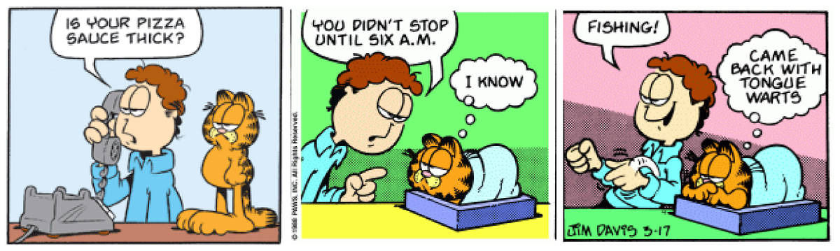 RandomizedGarf's tweet photo. Randomized Garfield comic #17338 using Linear template https://t.co/V8QgfGTei2
