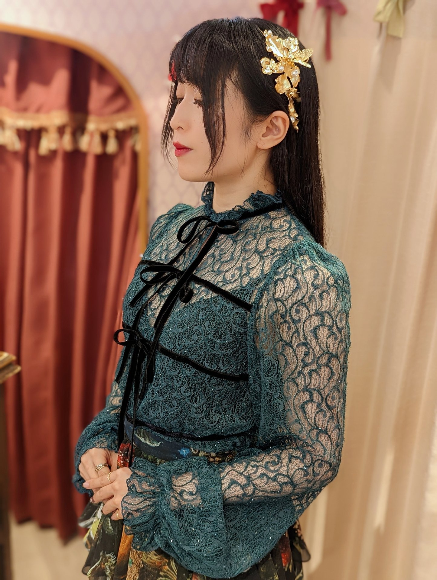 ＷＥＢ限定カラー有 Abilletage Noir croixコルセット（ブラック