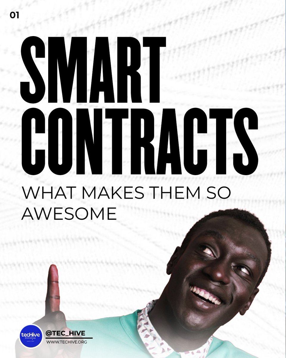 tec_hive's tweet photo. Did you Know in NFTS we have smart contracts?
Do you know what Smart Contracts are?
Take a read on these carousels and get to know what smart contracts are and what they do!

Lets engage in the comments as we learn together ❤️ 

#nfts #nftcommunity #nftinvestor #nftinfo https://t.co/iw0nkGCoQ5