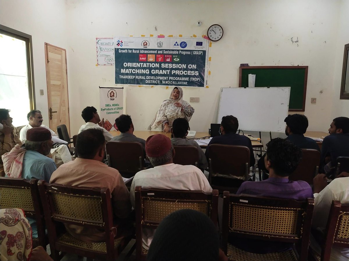ThardeepOrg's tweet photo. Sep 28, #TandoAllahyar, #TRDP has organized a one-day detailed orientation session on the #Matching_Grant process, defined methodology, eligibility criteria, terms, and conditions for #SMES .5 million, 2.5 Million, and 30 Million described the objectives including commodities of- https://t.co/m5xtIk0rdG