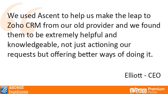 BusinessAscent's tweet image. Changing from one CRM to another doesn&apos;t have to be difficult for you, your team or your clients. 

Check out what Elliott, the CEO of a bills management company, had to say about working with us to bring in a new system.

#Testimonial #ZohoWorks #WeBuildSolutions