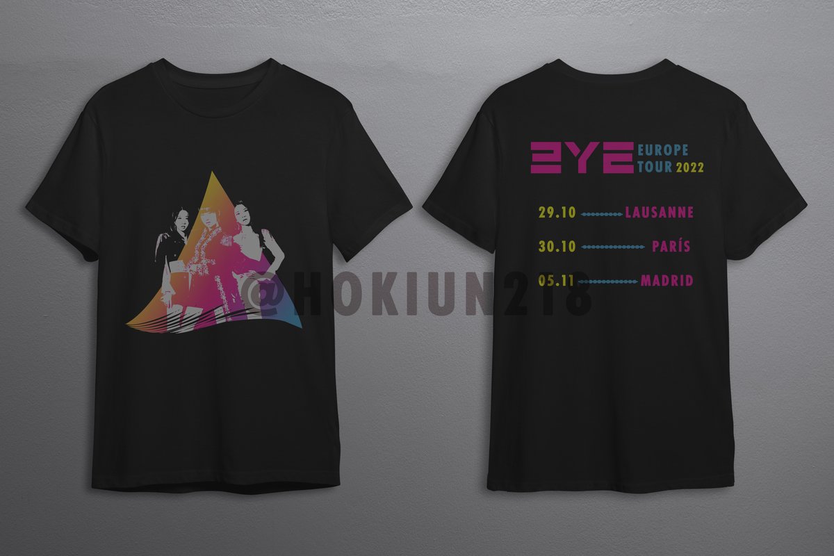Hokiun218's tweet photo. Fanmade merch desings for the @3ye_official Europe Tour, is not the best but I made with love 🤡 

#3ye #써드아이 #yuji #yurim #haeun https://t.co/8qi0aEhdTW