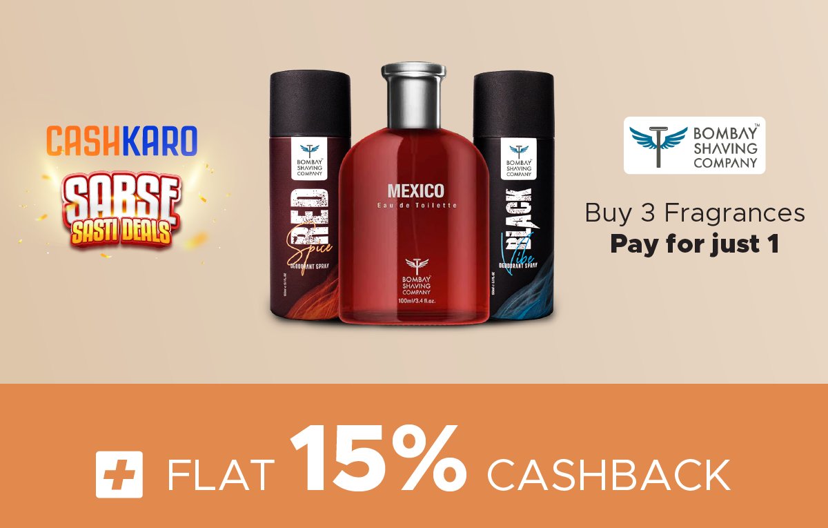 Cashkarocom's tweet photo. Bestsellers at the best prices! Grab our #SabseSastiDeal now before it goes out of stock.
Buy now: https://t.co/dA5JcMwgAS
#Cashkaro #cheapestprices #dealsonline #dealsandsteals #FlashDeals #onlineshopping #perfumes #shoponline #cashback https://t.co/OnFhvRi85r