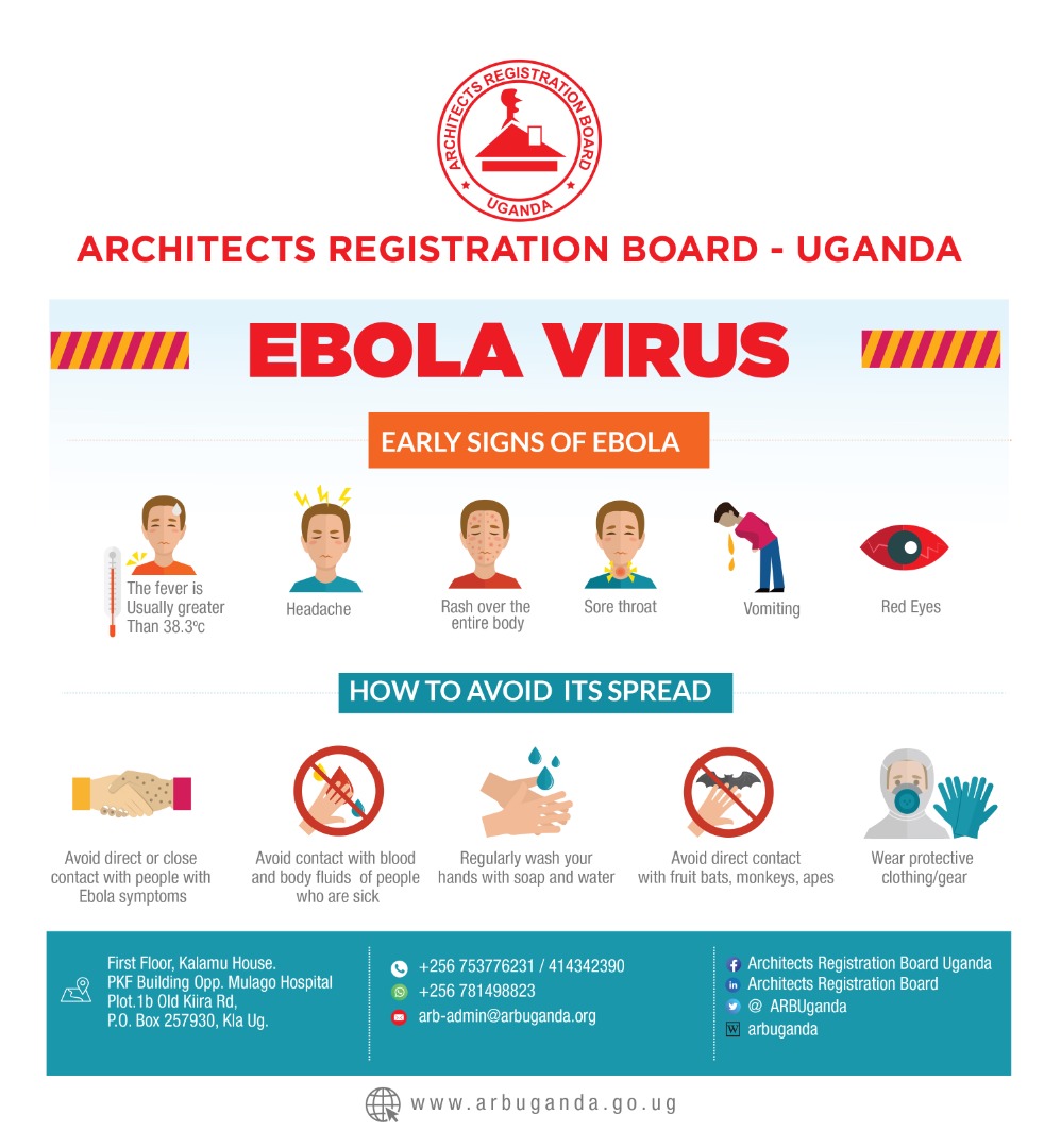 ARBUganda's tweet photo. Ebola is a serious yet often deadly disease. Report all suspected cases to the nearest health facility immediately Or send a Free SMS to Ureport on:8500 or call toll free on: 0800100066.
Be alert and stay safe!
#arbug https://t.co/ojYAk50mKT