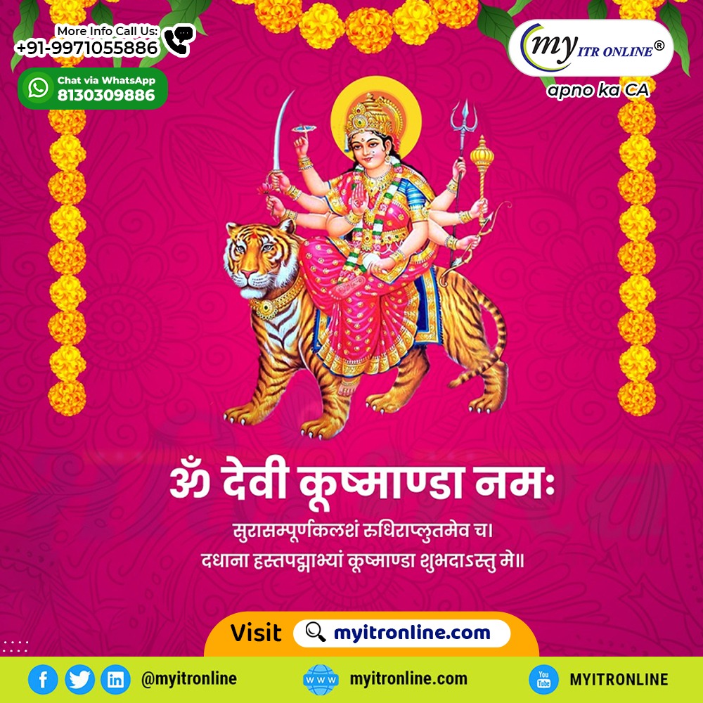 myitronline's tweet photo. Goddess Kushmanda is worshipped on the fourth day of Navratri. She is considered the creator of the universe as she is the one who brought light to the dark cosmos.  

May maa Kushmanda also bring lights to your life...

#navratri #navratri2022 #4thday #4thnavratri #myitronline https://t.co/pIEqNsLJnA