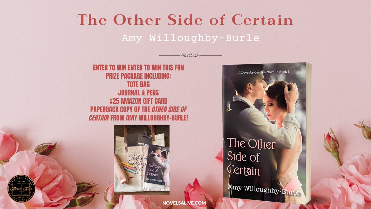 NovelsAlive's tweet photo. SPOTLIGHT: THE OTHER SIDE OF CERTAIN by Amy Willoughby-Burle Plus #Giveaway! @AmyWBurle @fireship_press @hfvbt

👉Mattie Mobley planned to be a teacher, but when times grew tough...

‼️GIVEAWAY: Enter to #win a fun prize package! Click link for details. https://t.co/7bkt18AZxO https://t.co/8z68xCM6zM
