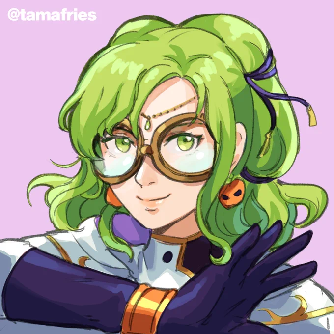 With goggles 