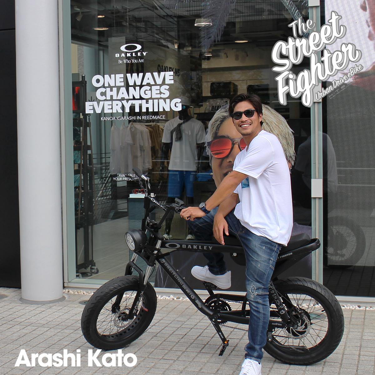 xtech_ebike's tweet photo. 加藤嵐PRO スポンサーロゴ入りの　X-TECH Street Fighter XX  このeBikeは、全体の95％が錆に強い6061Al合金。海辺で使うには最適です。

#arashikato
#XTECHElectricMobility
#STREETFIGHTER 
#2023model 
#eBike 
#fatbike 
#japanquality 
#tokyo 
#電動アシスト自転車
#都市型eBikel https://t.co/KePBq4EU9d