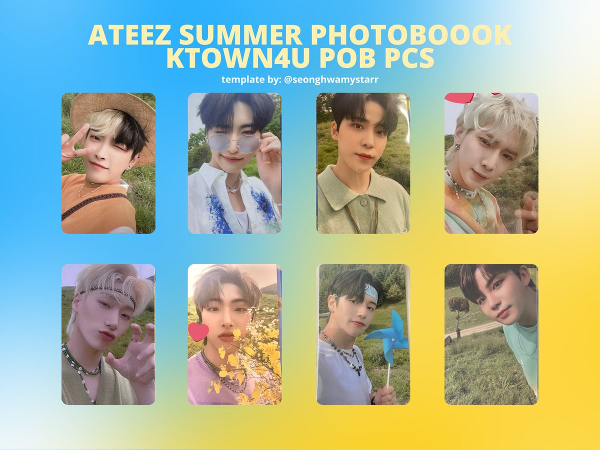 ATEEZ Summer Photobook KTOWN4U POB PCS 🫣✨ #ATEEZ #에이티즈