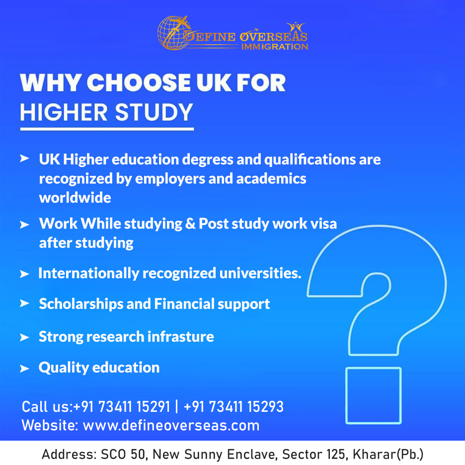 define_overseas's tweet photo. ✅UK's education system is comprehensive and adaptable
✅British education offers students the freedom to explore new ideas and creativity
Call us: +91 73411 15291 | +91 73411 15293
#defineoverseasimmigration #ilets #bestimmigration #studyinuk #immigrationinmohali #visaexperts https://t.co/h4VQqqskaV