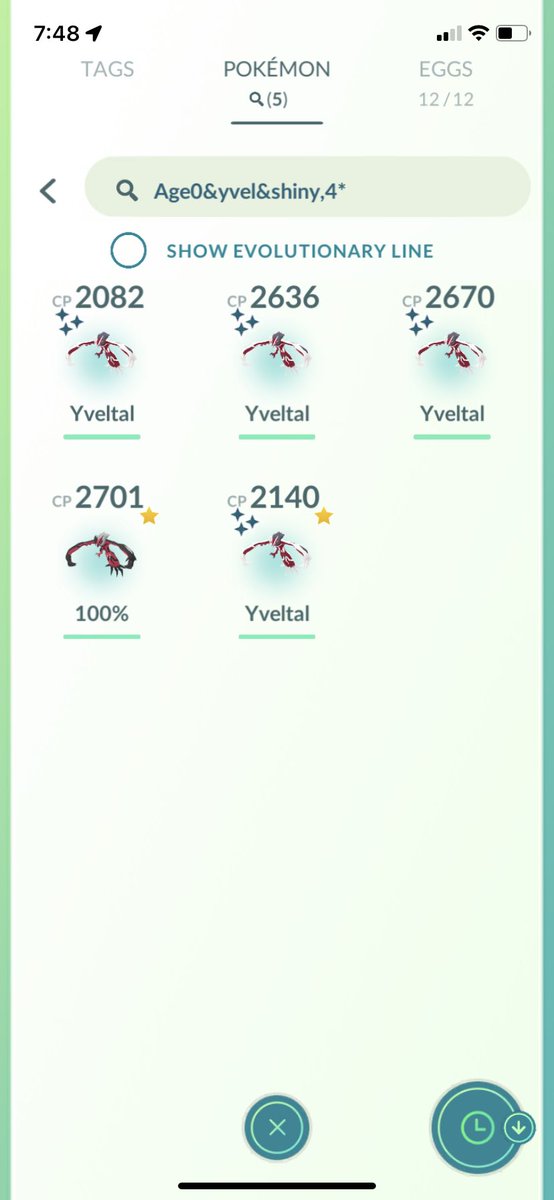 ✨💯Successful Yveltal day today. I think I’m pretty much done this round. Just need a few more XL’s
I have yet to catch a non-legendary shiny this event