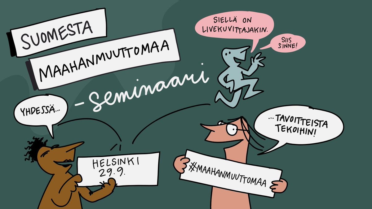 Millainen maahanmuuttomaa Suomi on nyt?
Mihin suuntaan olemme menossa?
Millaisena maahanmuuttomaana Suomi näyttäytyy ulospäin?

Näistä keskustellaan tänään sisäministeriön seminaarissa. Seuraa tapahtuman antia Twitterissä ja osallistu tunnisteella #maahanmuuttomaa!

#maahanmuutto