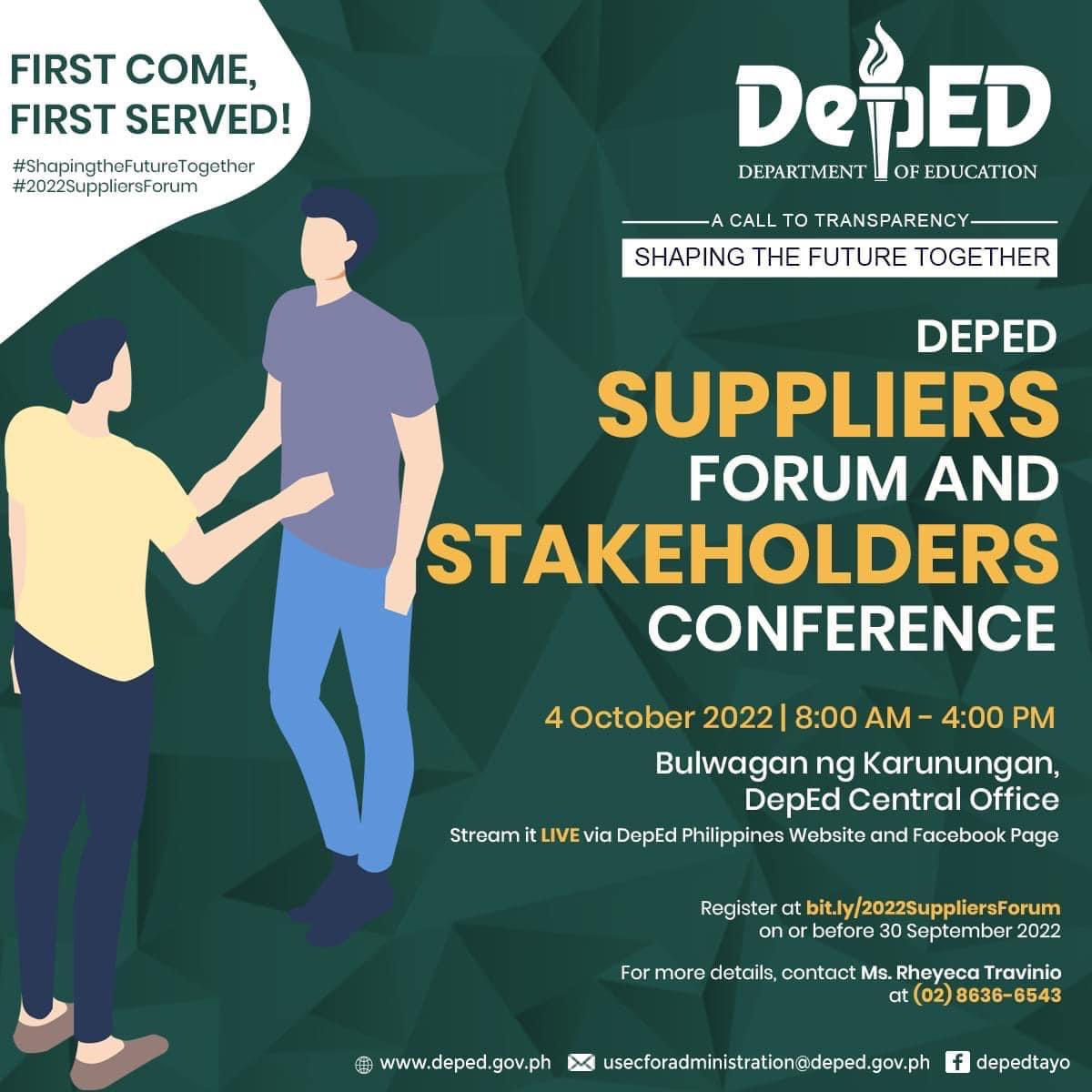 kris_ablan's tweet photo. Before we start procuring, let your voice be heard. See you on October 4! 

#transparentDepEd #DepEdAdmim #DepEdprocurement #openDepEd https://t.co/Q3GwUosdB7