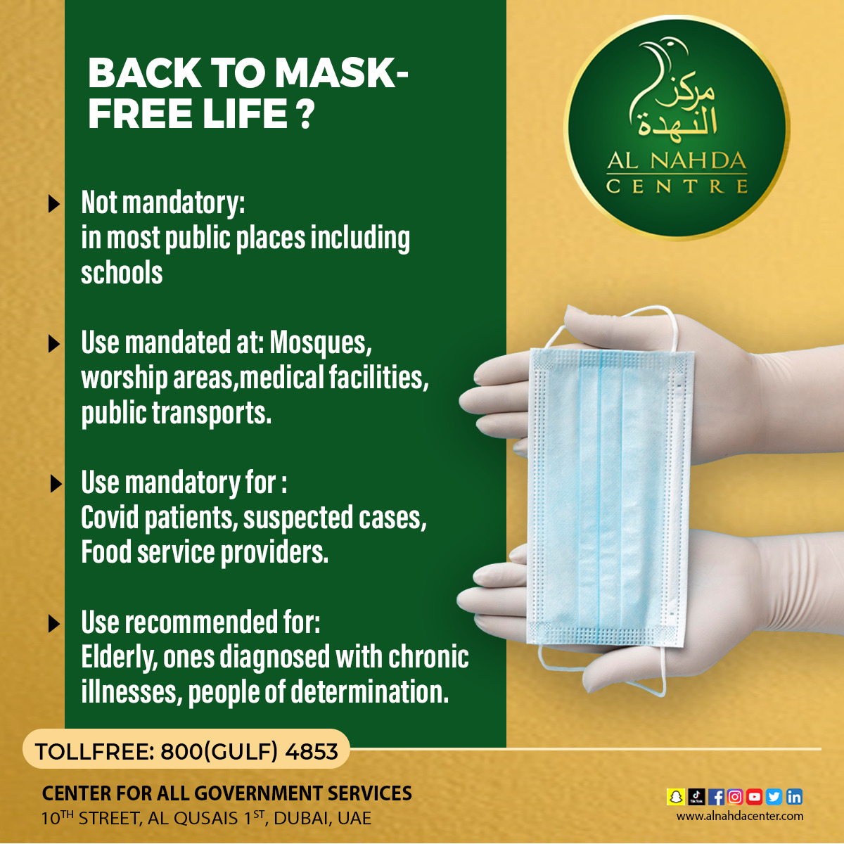 alnahdacentre's tweet photo. 🟢 UAE drops Covid-19 mask rules from 28th September, including at schools.
🟢 The announcement comes as the UAE case numbers have continued to drop.
#staysafe #stayhealthy #maskrules #covid19 #corona #dubai #uae #emirates #trending #safety #vaccination #alnahdacentre #anc https://t.co/8cSe5rrFRJ