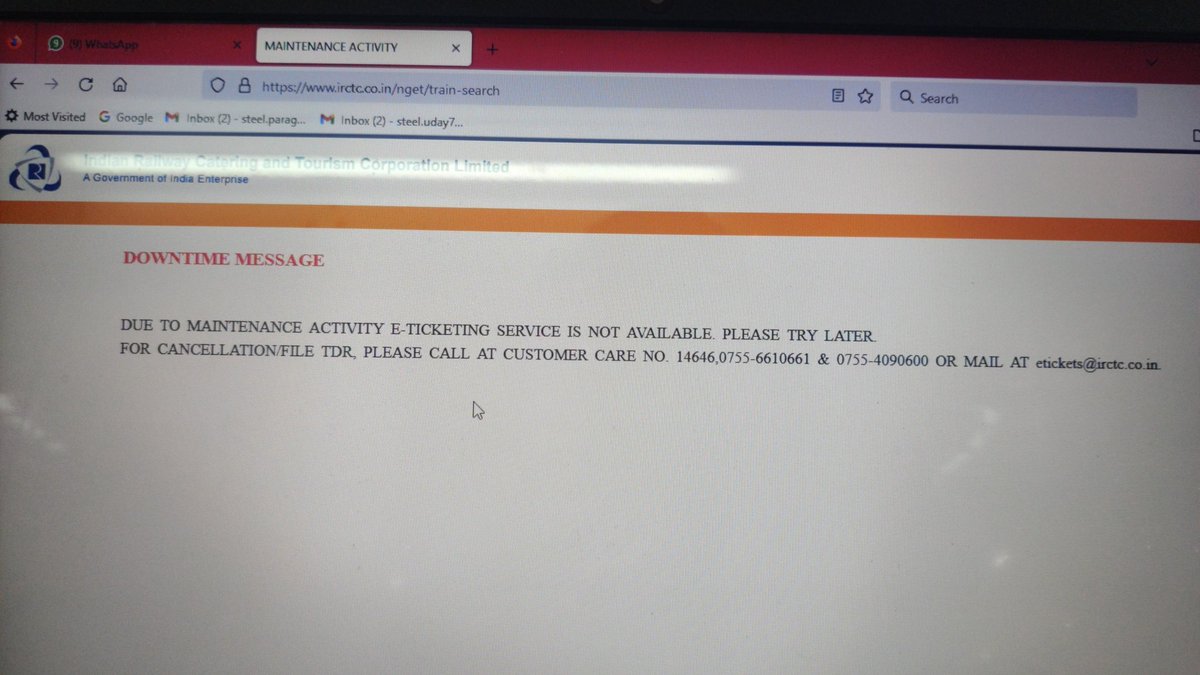 ViragS08's tweet photo. @imprasunkm @IRCTCofficial @iamarunsinghh @RailwaySeva @irctc_app @RailMinIndia https://t.co/WsjRy0FTyS