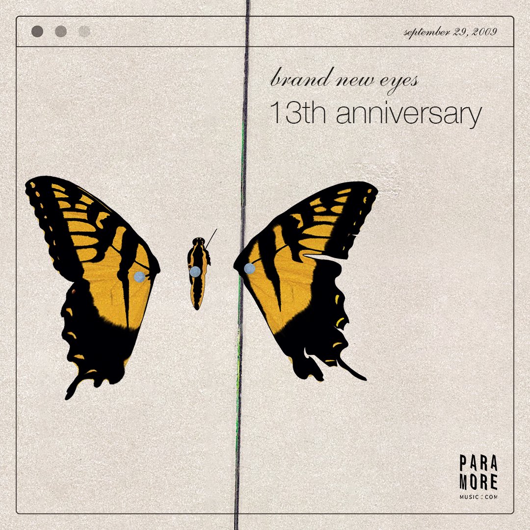 Paramore-Music.com on X: Happy brand new eyes anniversary! 13 years ago  Paramore released their third studio album. 13 years ago we launched   🎨 @crystalforarmor  / X