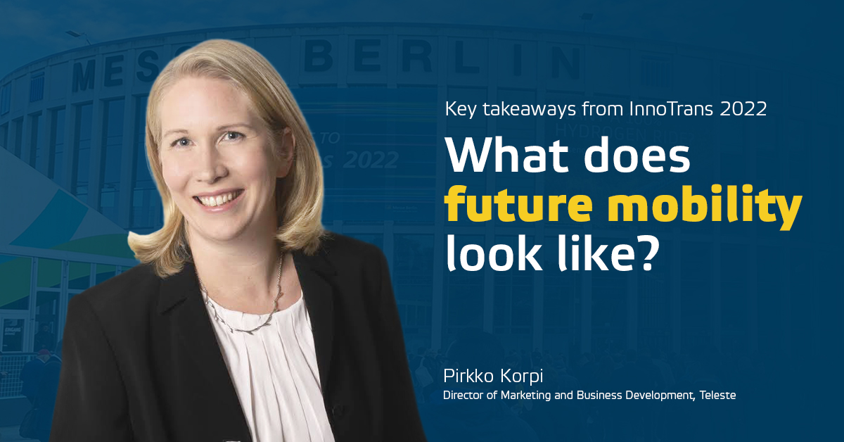 telestecorp's tweet photo. The future of mobility was on everyone’s lips at #InnoTrans2022. But what had actually changed since last time and what was new? Discover our key takeaways! https://t.co/ScDW2gzbiX #FutureMobility #SmartPublicMobility #PublicTransport #PassengerExperience #TelesteBlog https://t.co/VKzepgmhVX