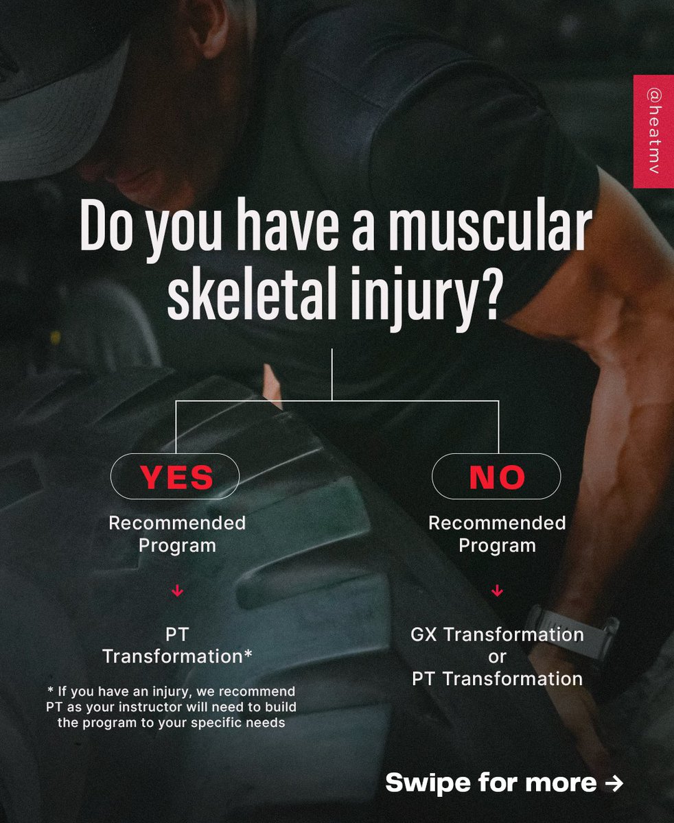 heatmv's tweet photo. Answer 1 question and figure out what program is best for you in order to get fit &amp; healthy. 

Here at Heat, we specialize in figuring out what you and your body need to reach your goals. Our team of instructors are here to help as you set out to become a fitter &amp; healthier you. https://t.co/O3aLK8BfDW