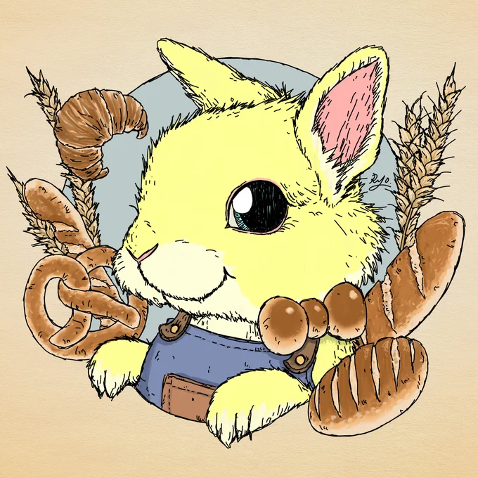 HelloToday's #cryptoluckybunny is...『Crypto lucky bunny』 No.16 BakeryOwned by #Bakery #パン屋 #うさぎ #NFT#nftcollector #NFTart#NFTCommunity #NFTartist  #NFTs #NFTcollectibles # 