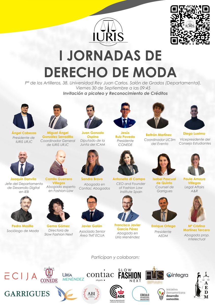 ContiacAbogados's tweet photo. 📌ℹ📣 Sandra Bravo, abogada asociada del área de Fashion &amp; Lifestyle Law de contiac, participará en la "I Jornada de Derecho de Moda" que organiza la @urjc el próximo 30 de septiembre. 👌

#FashionLaw #LifestyleLaw #DerechoModa #Moda #PropiedadIntelectual #PropiedadIndustrial https://t.co/B10llepNhc