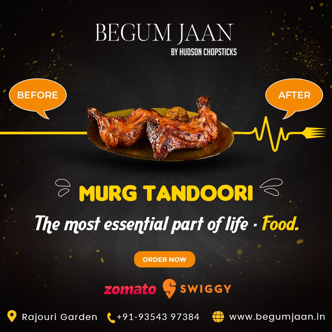 Begumjaan101's tweet photo. Tandoori Murgh is "Soul Food" for chicken lovers, especially when it's "Begum Jaan By Hudson Chopsticks."
Get 20% Discount on your order.
Now you can order from
ZOMATO & SWIGGY
ORDER NOW 📱 +91 93543 97384
#BegumJaan #DeliveryKitchen #OrderNow #OrderIn #Biryani https://t.co/bQBGKxOhmh