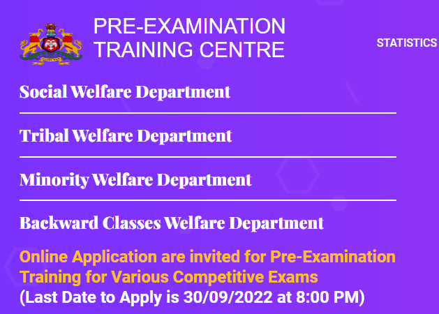 MinorityDeptBgk's tweet photo. The last date to apply for Pre-Examination Training for Various Competitive Examinations(IAS, KAS etc) has been extended till 30/09/2022.
@Captain_Mani72
@DOMGOK
@SWDGok
@BCWGOK
@RaghavendraT198
@ShivanandP14 https://t.co/fHHIy4qwkJ