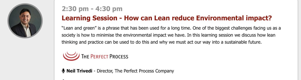 theleanprocess's tweet image. I am delighted to be speaking on Lean &amp;amp; Green at the LEI Lean summit - how Lean can support the environment
lnkd.in/eX726Uip
