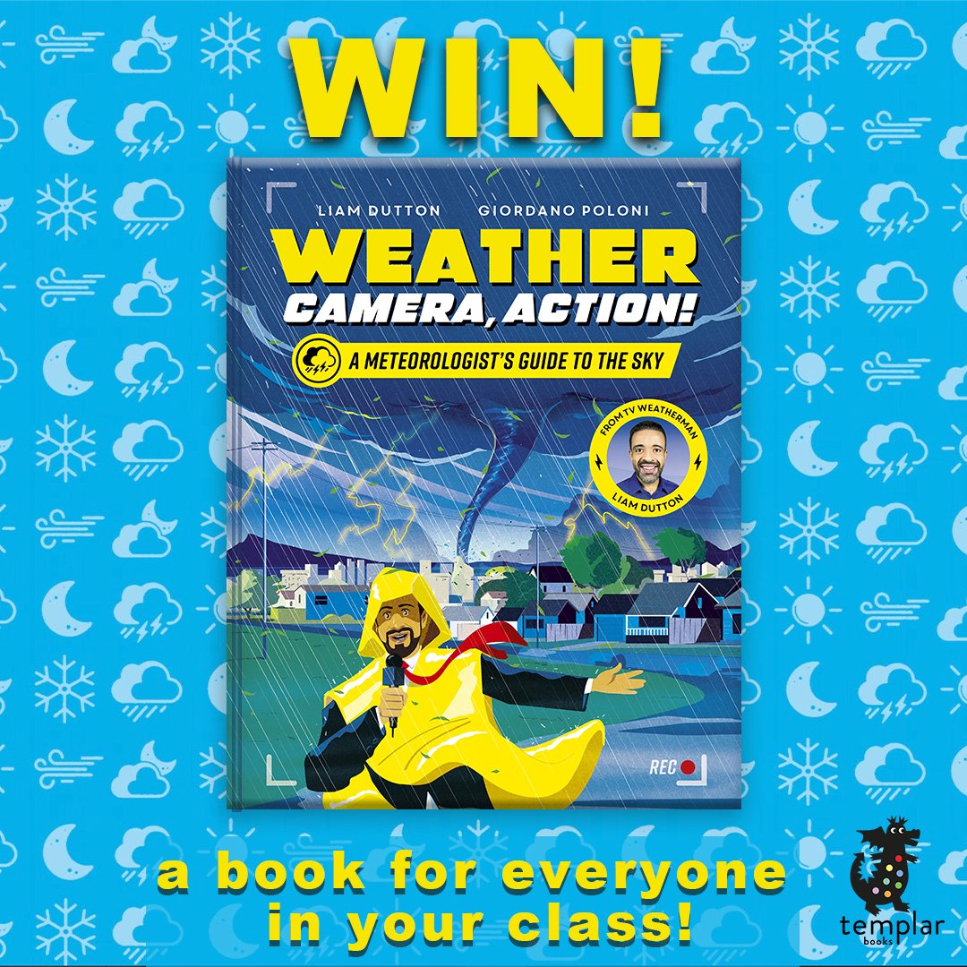 jonnybid's tweet image. Win a class set (30 copies) of Weather, Camera, Action! by @liamdutton and @giopa. It's published today and it's superb! To enter, like and retweet this post before 7:00pm on Friday 30th September. Thank you @bonnierbooks_uk for the generous giveaway. #WeatherCameraAction