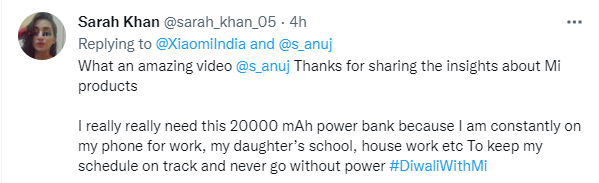 XiaomiIndia's tweet photo. Congratulations @sarah_khan_05! Your comment has won a 20000mAh #MiPowerBank 3i. 🎊
Kindly DM us your details. https://t.co/XwcSJgB3Xl
