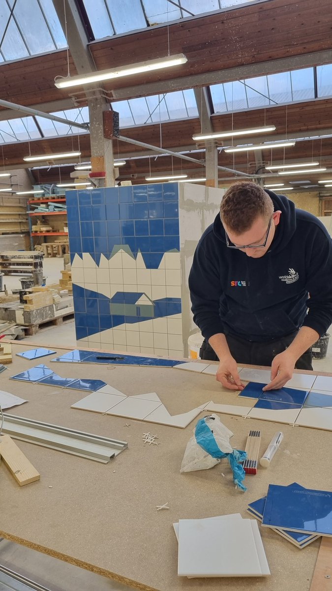Pressure Test for Aaron in @SkillsDenmark as we work on final preparations for Worldskills finals SE 2022. Final day today and clock is ticking to get finished @worldskillsuk @srcchat @NC_Nicobond @BAL_DaveR @tileassociation @Ts_and_Bs