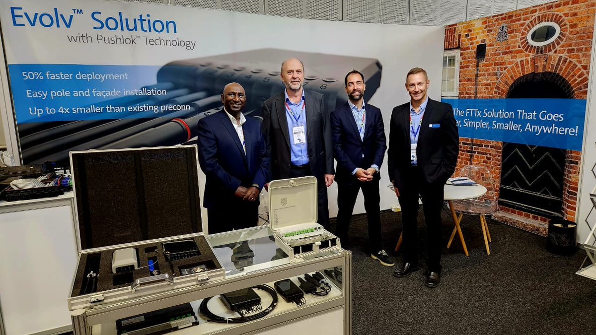 CorningOpComm's tweet photo. It's the last day to visit us on the Corning stand at #Conext2022 in Cape Town. We've had a great time here so far, another super event. If you are around today, come meet our experts to talk all things #FTTX!
https://t.co/tcKrHAmBnV https://t.co/TGhOOE2e6b