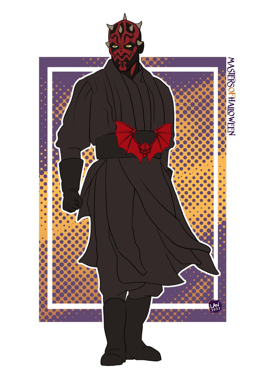 Darth Maul (The Phantom Menace) - Masters of Halloween #MOTUdrawingchallenge #MastersoftheUniverse #MastersofHalloween #Halloween2022 #StarWars #darthmaul #fanart #digitalart #HalloweenFrightZone