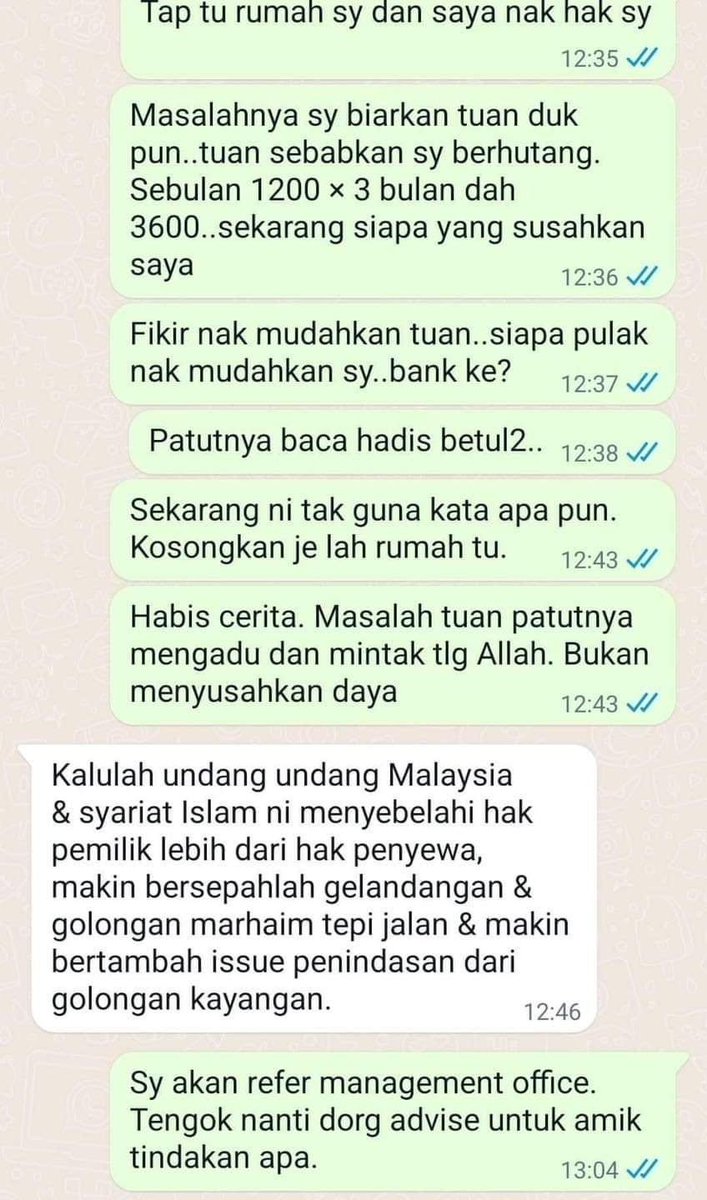 norazambudin's tweet photo. Aku paling tak suka penyewa macam ni, kuat menunggang. Aku kalau pak lebai, mmg payah sikit nak percaya. https://t.co/cvBioz9VqG