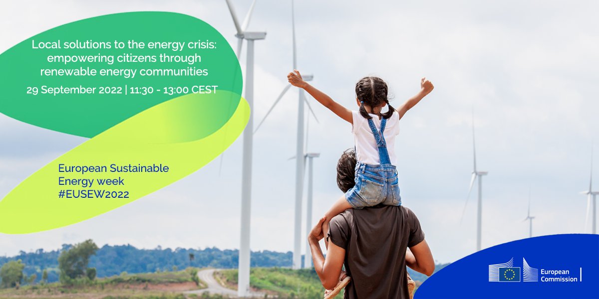 🟢 Starting in 10 minutes! Coordinator of the #EUenergycommunities Repository & @REScoopEU colleague @MyriCasta will speak at #EUSEW2022 about how #energycommunities contribute to achieving the goals of the #Fitfor55 & #REPowerEU Join us 🔗 bit.ly/3BLu9ev