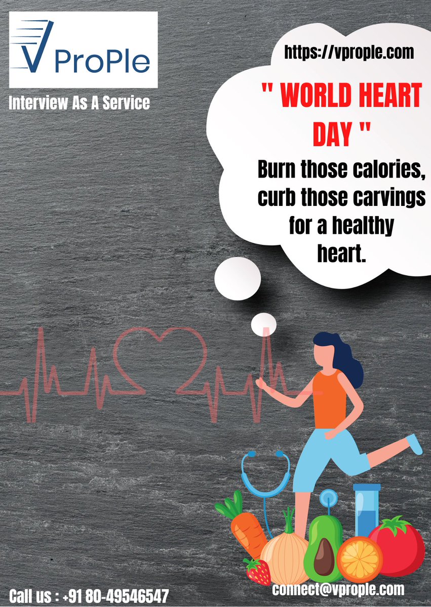 VProp1e's tweet image. Burn those calories, curb those carvings for a healthy heart. 
Do your part by just taking care of your heart always. 
#interviewasaservice #technicalinterviewasaservice #outsourcetechnicalinterview
#worldheartday2022 #hearthealth2022 #celebrateworldheartday2022