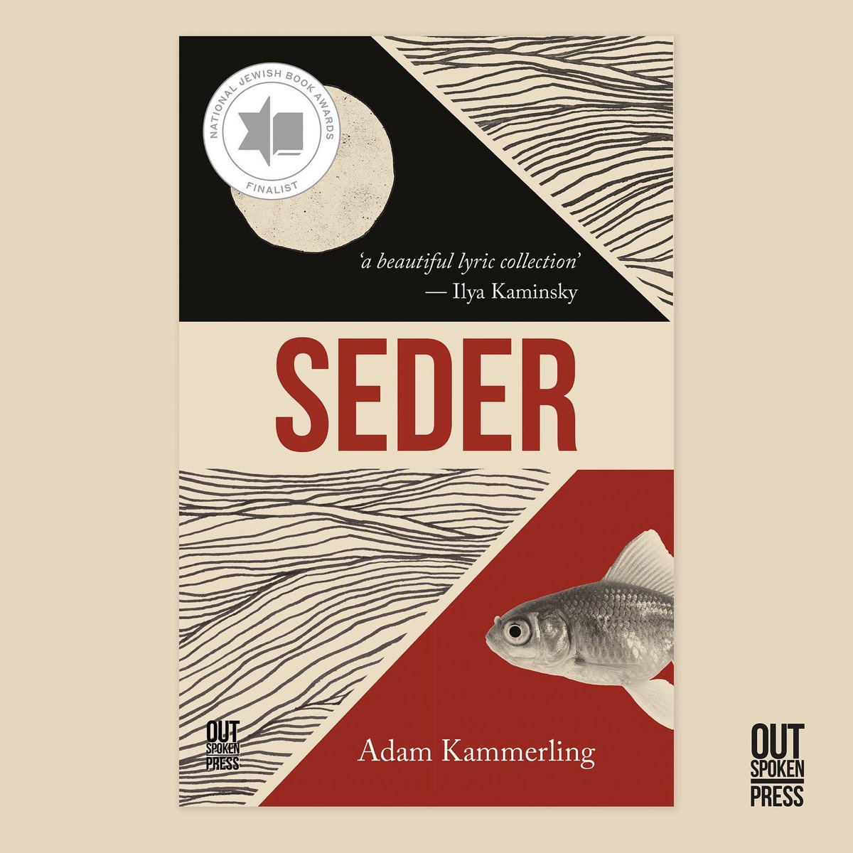 Goldfish folds in half disappears text into spine their body is one long successful escape —from @adamkammerling’s National Jewish Book Award @JewishBook finalist, SEDER