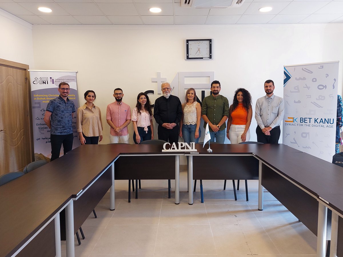 BetKanu's tweet photo. As part of BET KANU tour in Iraq, we visited the official headquarters of CAPNI in Dohuk.
#BETKANU #Mesopotamian #SyriacForTheDigitalAge #Aramaic #Assyrian #Chaldean #Surayt #Surit #Syriac #Suryoyo https://t.co/KAuC2liGnH