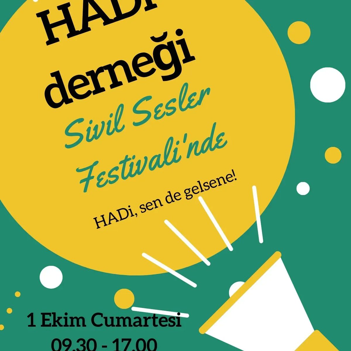 Sivil Sesler Festivali @stgmderneği tarafından 30eylul-1Ekim tarihlerinde Ankara'da düzenleniyor
#HadiDernek 1 Ekim'de festival alanında sizleri bekliyor
#seninsesin
#seninsesinsokakta