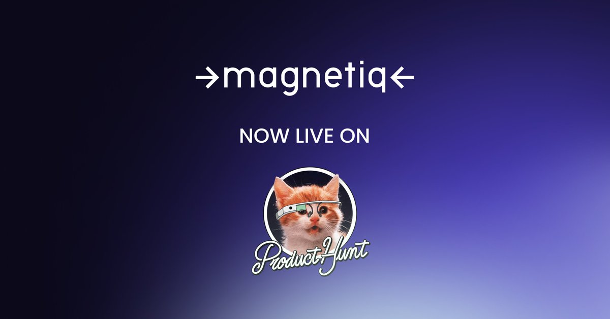 Today is our launch day! 🔥 🔥 🔥

Magnetiq is on Product Hunt right now!

Would appreciate any feedback or comment, thanks for your support! l24.im/AUfq1

#producthunt #saas #startup