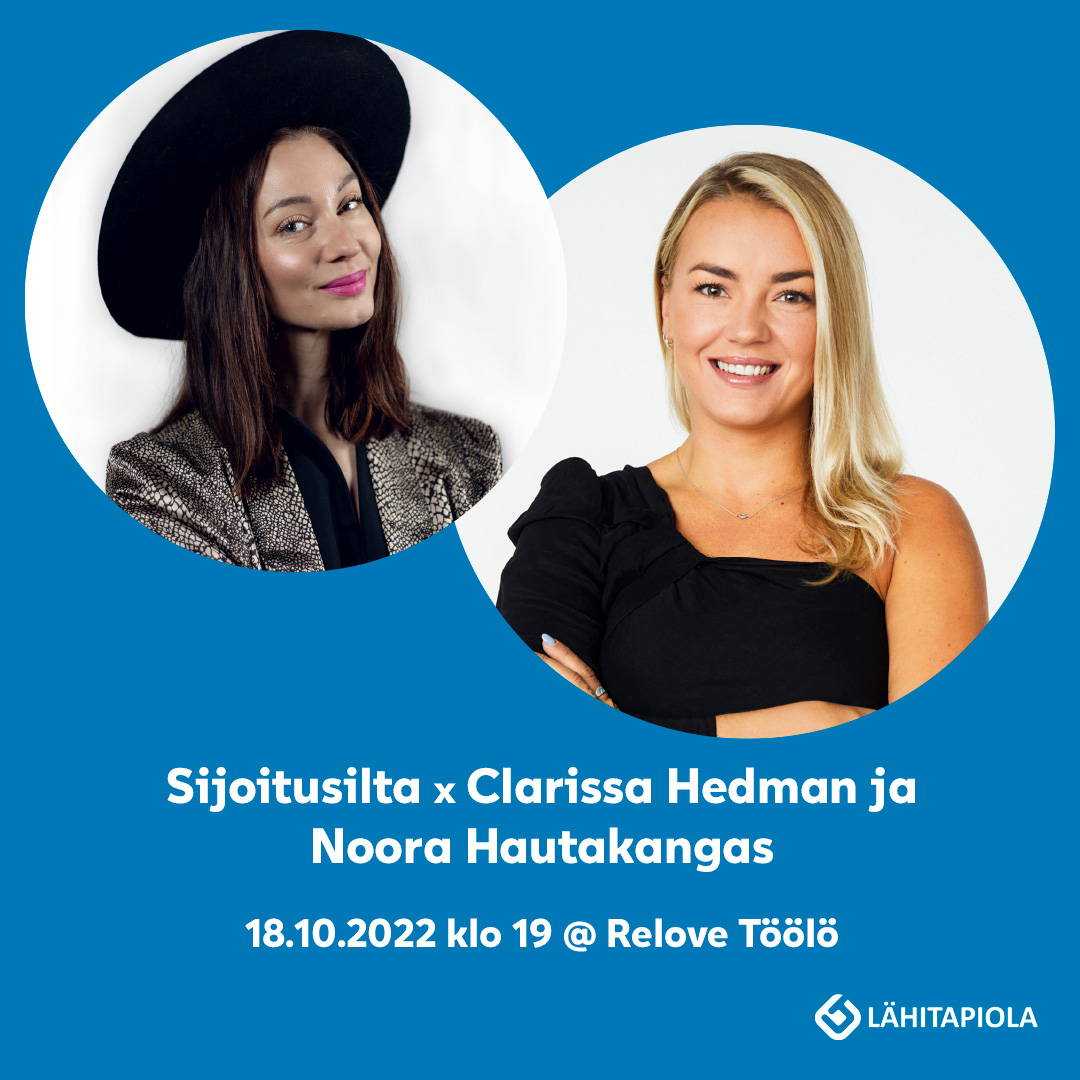Tervetuloa viettämään kanssamme Sijoitusiltaa!🤩Sijoittamisesta ja yrittäjyydestä ovat keskustelemassa Reloven perustaja Noora Hautakangas ja vuoden 2022 Diilin voittaja, startup-yrittäjä Clarissa Hedman!

Lue lisää tapahtumasta ja ilmoittaudu mukaan⬇️
lyyti.fi/reg/relove18_10