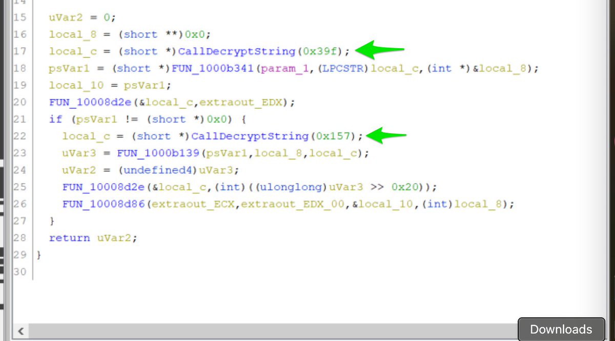 embee_research's tweet photo. #Dumpulator script to extract decrypted strings from recent #Qakbot payloads. 

This works by brute forcing index values to the Qakbot string decryption function.

Hoping to put out a detailed blog soon. 
#RE #malware https://t.co/muDmwjMiR8