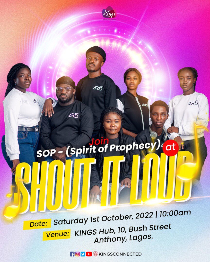 KingsConnected's tweet photo. We will be having these amazing ministers LIVE at KINGS Hub this Saturday as we will SHOUT IT LOUD in gratitude to the Lord.
Where will you be?
Join @DefayoTheArtist @SinmideleA @anendlessocean_
Attendance is FREE but registration is compulsory.
Tag your faves! https://t.co/dZj17mXFvK