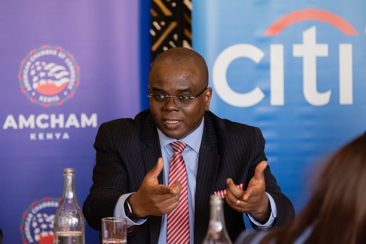 AmChamKE's tweet photo. This week we had the pleasure of co-hosting a business dialogue in honor of the visit of Marc Merlino, Global Head, Global Subsidiaries Group, Banking, Capital Markets &amp; Advisory @Citi discussing the business environment &amp; potential pathways to enhance support for U.S. companies. https://t.co/yeO7oU40L4