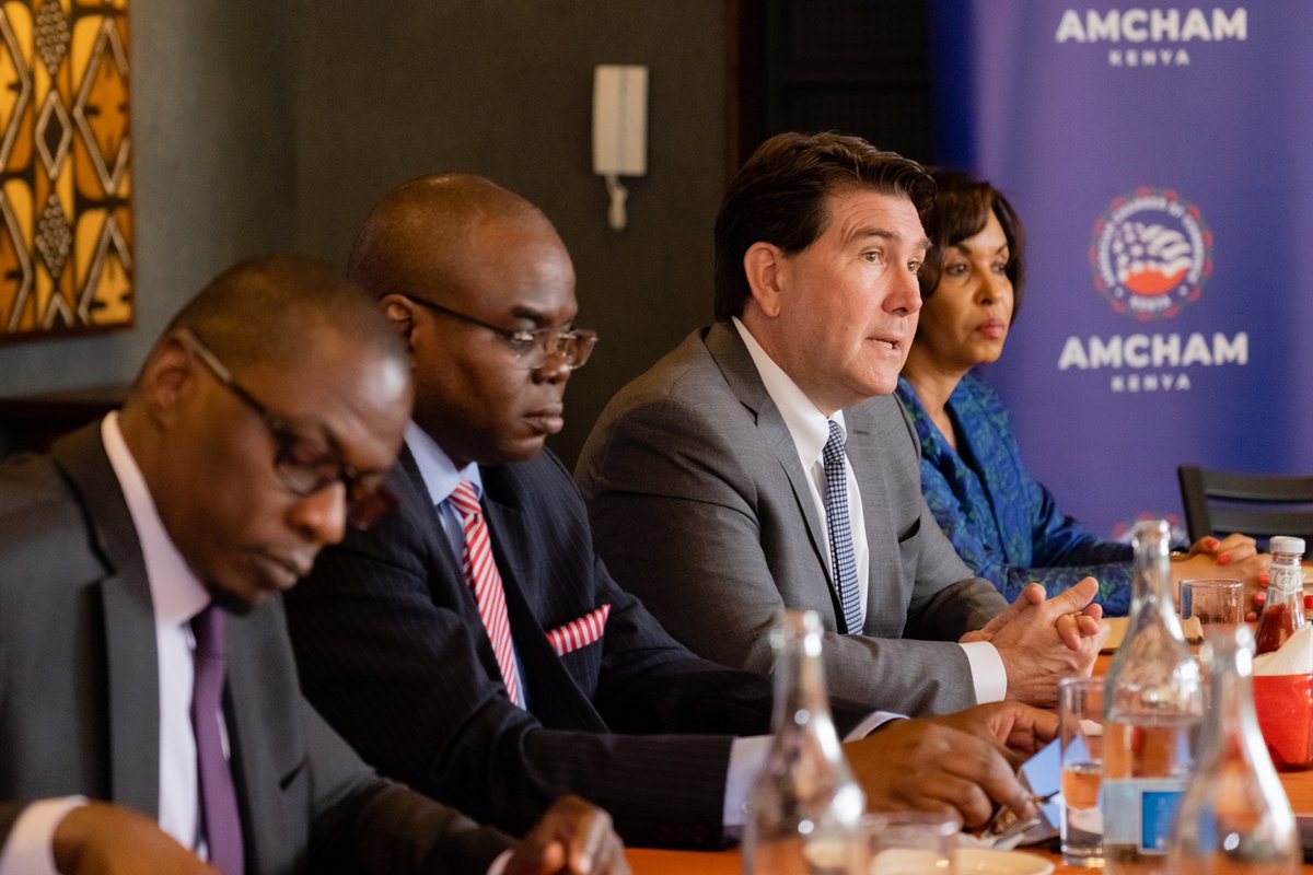 AmChamKE's tweet photo. This week we had the pleasure of co-hosting a business dialogue in honor of the visit of Marc Merlino, Global Head, Global Subsidiaries Group, Banking, Capital Markets &amp; Advisory @Citi discussing the business environment &amp; potential pathways to enhance support for U.S. companies. https://t.co/yeO7oU40L4
