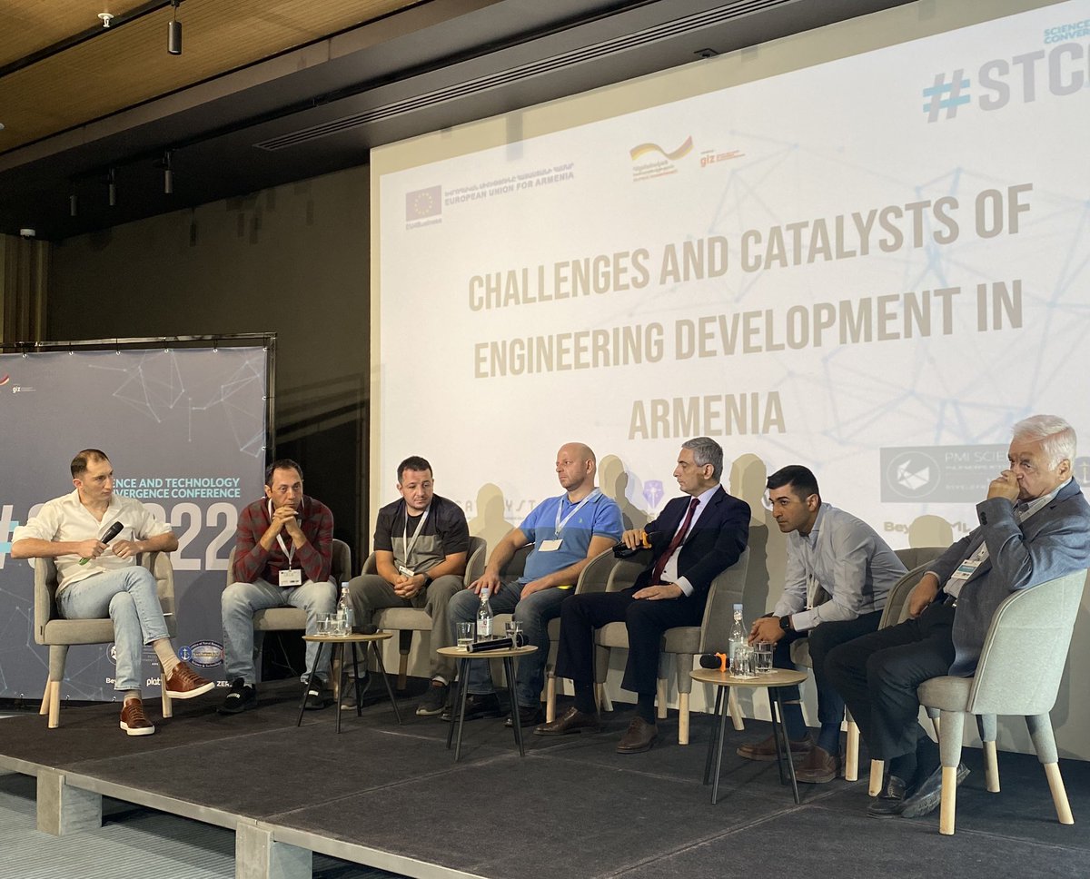 Panel discussion on challenges and catalysts of #engineering (#hardware) development in #Armenia at #STCC22. stcconf.com