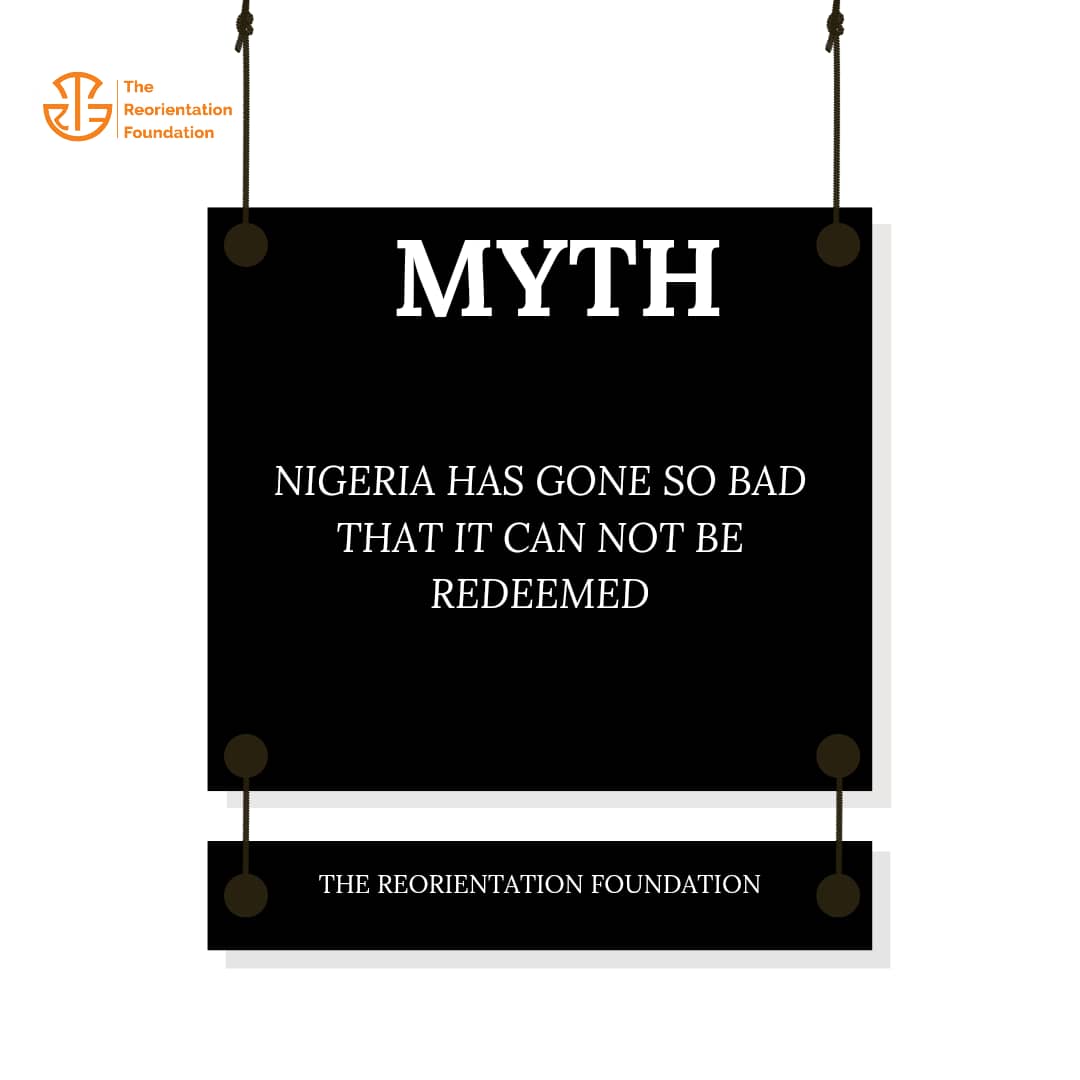 TR_Foundation1's tweet photo. Nigeria will only improve when we work together to build the nation of our dreams and accept responsibility.

Let's shatter the myth. Send us a DM to join us. https://t.co/LTuosy0mpr