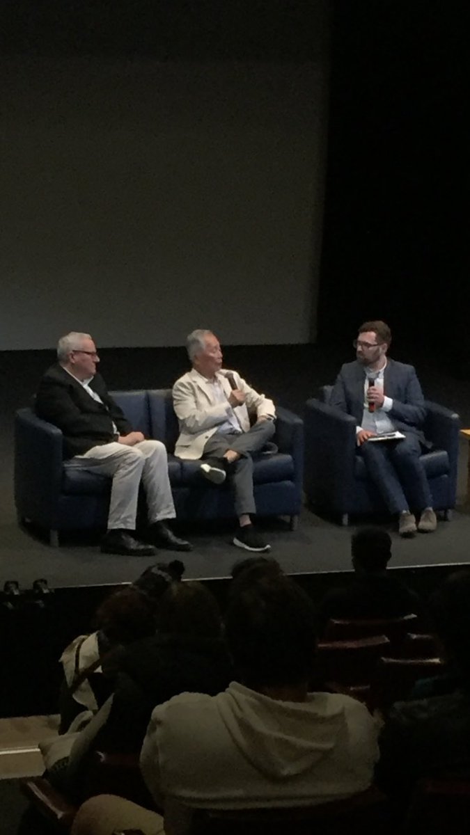 saigeN's tweet photo. Congrats to our #CP3 #screen member @stueyjrichards for his insightful hosting of q/a with Star Trek legend/activist #GeorgeTakei and partner #BradTakei @UniversitySA following a screening of #tobetakei - great to see so many Star Trek fans here! ❤️ #film #tv #screen #CP3 #UniSA https://t.co/PUirZ4Lms8